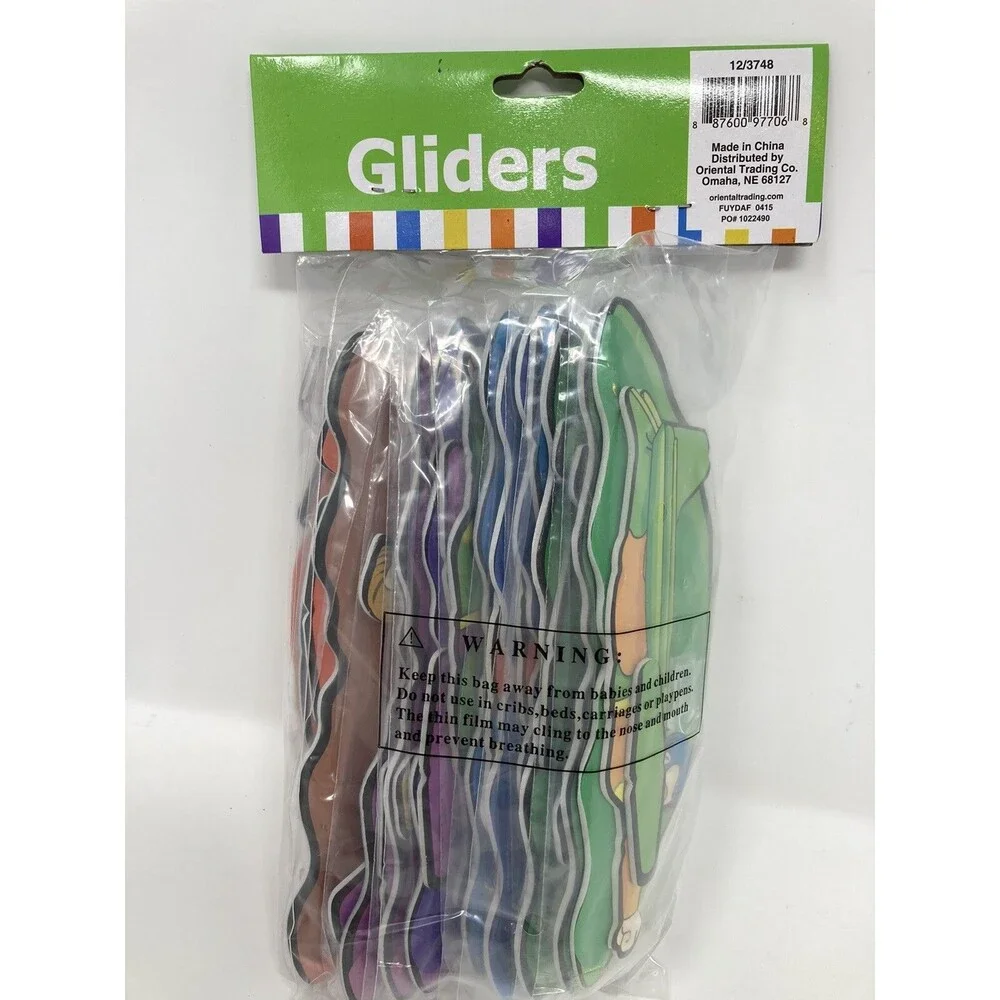 5x Super Hero Foam Gliders Simple Assembly 12 PACK Party Favor Plane Super Hero